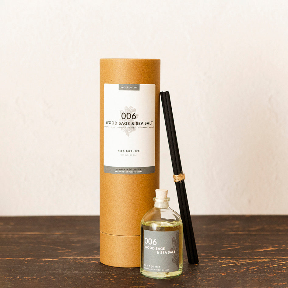 Saje Reed Diffuser Wood Sage & Sea Salt Reed Diffuser – Oak & Porter